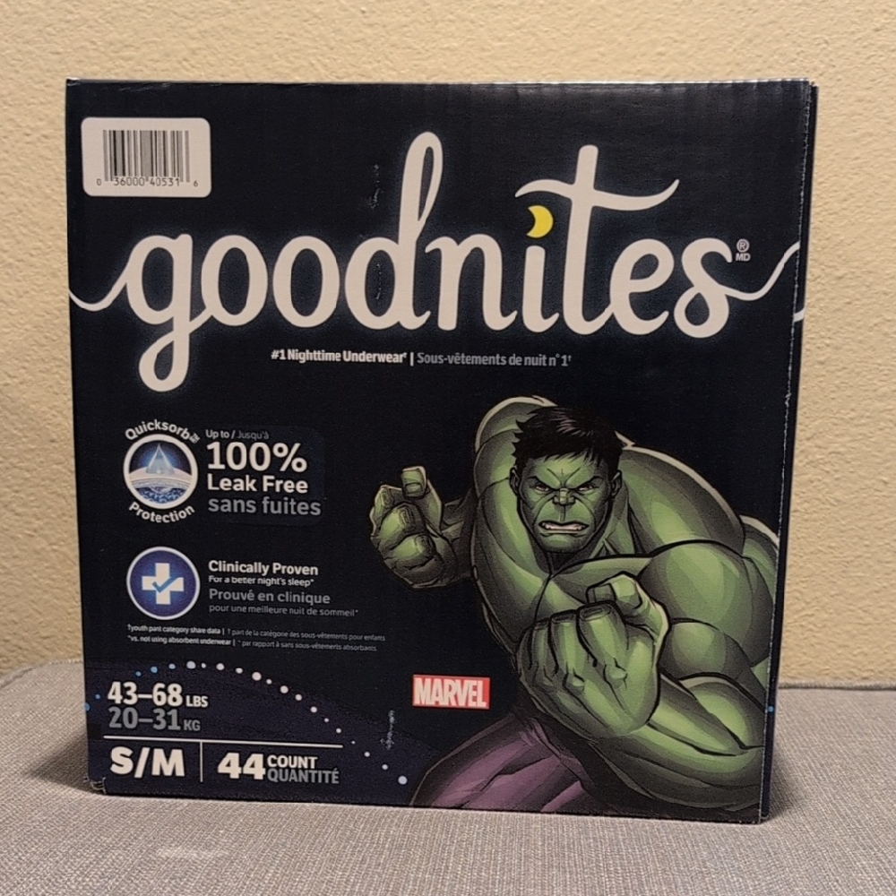Goodnites Marvel Nighttime Underwear S/M